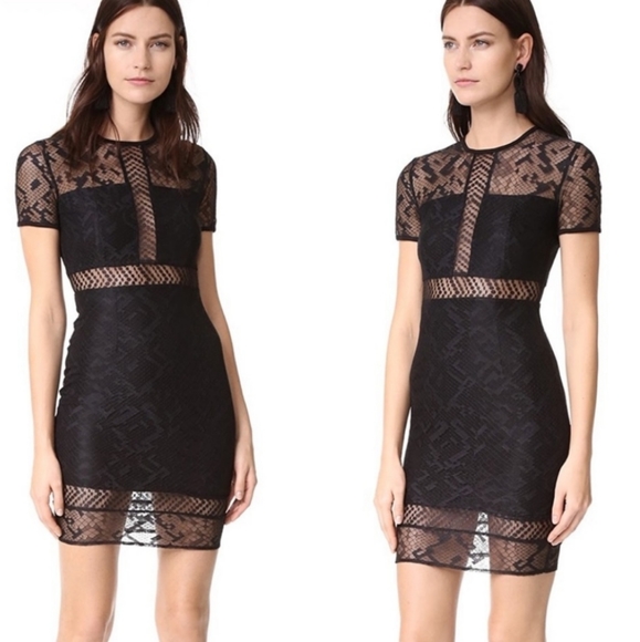 Bailey black lace panel dress - Picture 2 of 9